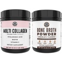 Links Coast Performance Chocolate Bone Broth en Multi Collageen Poeder voor gewrichts-, haar-, huid- en nagelsondersteuning