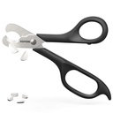 AOVON Schaar-Shaped Pill Cutter, Sharp Blade Pill Splitter voor gemakkelijk verdelen van de meeste 5-15mm vitamines, tabletten en medicijnen in de helft