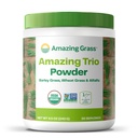 Trio des Verts d'herbe incroyables : Poudre de Verts avec de l'herbe de blé, de l'alfalfa et de l'orge, source riche de chlorophylle, 30 portions