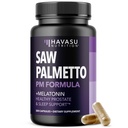Saw Palmetto PM pour les hommes avec la mélatonine 3mg - Supplément de santé prostate de nuit pour le soutien du sommeil et de la vésicule - Réduire la fréquence urinaire - 200 Compte - Végétaux, capsules non OGM - plus de 6 mois d'approvisionnement