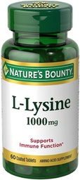 Nature's Bounty L-Lysine 1000 mg Tabletten 60 ea (verpakking van 6)