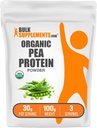 BulkSupplements.com Organic Pea Protein Powder - Plant Based & Vegan Protein Powder - Unflavored & Gluten Free, 30g per Serving, 100g (3,5 oz) (Pack of 1)