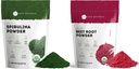 Kate Naturals Biologische Spirulina Poeder en Beetwortelpoederbundel