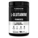 Usine Jacked L-Glutamine poudre 100 portions - Vegan Fermented L supplément de glutamine pour la récupération musculaire après entraînement, immunité, santé digestive