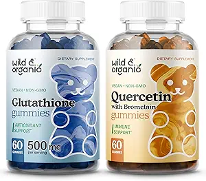 Wilde en organische Glutathion Gummies & Quercetine Gummies