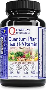 QNL Quantum Plant Multi-Vitamin - Complete Multivitamine - Immuun Ondersteuning voor Volwassenen - Natuurlijke Multivitamine voor Mannen & Vrouwen - 120 Plant-Bron Capsules