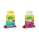 Culturelle Kids Probiotic Gummies for Ages 2+ - Peach-Orange & Mixed Berry Flavors & Daily Probiotic for Kids + Veggie Fiber Gummies (Ages 3+) - 60 Tellen - Digestief