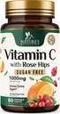 Vitamine C Kauwbaar 1000mg - Extra sterkte Antioxidanten voor krachtige Immune Support w/Vitamine C & Rose HIPS - Potent Dietary VIT C Kauwen supplement, Natuurlijke Oranje smaak, Veganist, Non-GMO - 60 tabletten