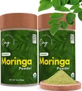 OMG! Superfoods Pure en Biologische Moringa Poeder - USDA Certified Moringa Oleifera, Great Source of Calcium, Iron, Vitamins A & E - 7 Oz (2 Pack)
