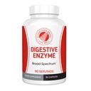 Supplément enzymatique digestif ultime de la marque Silver Fern - 1 bouteille = 90 capsules - Haute puissance, Multi enzymes - Confort digestif et tolérance alimentaire - Hémicullase, Peptidase, Maltaise, More