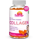 Collageen Gummies- Natuurlijke Marine Collagen voor vrouwen, en Mannen- Collageen Supplementen voor huidhaar, Nagels- Gehydrolyseerde Type 2 & 1 3- Vervangen pillen en poeders - Geen Gelatine, Kosher, Halal- 100 Ct.