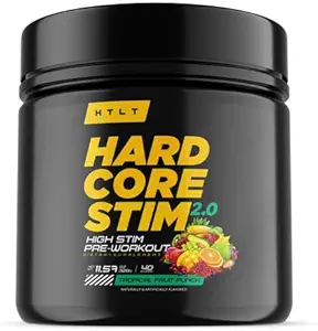 HTLT Hardcore Stim Pre-Workout Powder 11.57 Oz, 250mg Cafeïne 