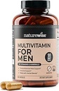 NatureWise Multivitamine for Men - Daily Man Support - Minerals & Herbs for Energy, Performance, Immunity - with Vitamin A, C, D, B-Complex - Soy & Gluten-Free, Non-GMO - 180 Capsules[3-maandvoorraad]
