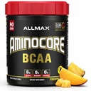 ALLMAX Nutrition AMINOCORE BCAA, Ananas Mango - 945 g poeder - 8,18 Gram van vertakte keten Aminzuren per portie - met B-vitaminen - Geen fillers of non-BCAA Aminos - Suikervrij - 90 porties