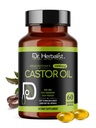 Dr. HERBALIST Castor Oil Capsules - 1600mg per Serving, 60 Count - Non-GMO, Fast-Absorbing, Vegetarisch, Koud-Pressed, en Hoge Potency - Ondersteunt huid, haar, natuurlijke Laxatives en spijsverteringsgezondheid