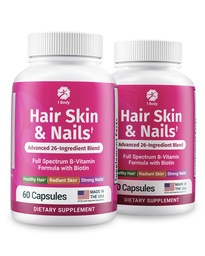 1 corps cheveux peau ongles croissance vitamine avec biotine - formule complète pour les hommes et les femmes - 2 pack