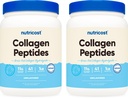 Nutricost Pure Collageen Hydrolysaat (Bovine) Poeder (2 verpakkingen) - Gras Fed Bovine Collageen, 1LB per fles