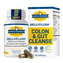 BellyFlush - Gentle Colon & Gut Cleanse Supplement met melkdistel & Bentonite klei - Ondersteunt Constipatie, Debloat, Digestief Detox & Flushing - 60 capsules