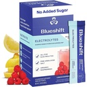 Blueshift Elektrolyten - Natuurlijke Elektrolyten Poeder Paketten, Biologische Hydratatie Paketten, Electrolyte Drink Mix Sticks zonder suiker, Single Serve Pack - Citroen Raspberry Smaak, Poeder Sticks (10 Pack)