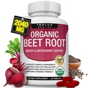 Biologische Beetwortelpoeder tabletten - 2040mg Natural Nitric Oxide Beets to Support, Energy, Black Pepper Better Absorptie, Non-GMO, for Men Women, 90 Tablets