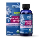 Mama's Gelukzaligheid Biologische Vlierbes Siroop & Immuniteit Boost Met Vitaminen, Prebiotica & Echinacea voor Kids & Adults 1 yr+, 3 Fl Oz