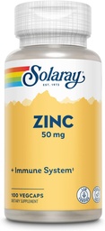Zink 50mg Solaray 100 Veg Cap - Verpakking van 3