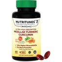 Kurkuma Curcumine Supplement 1000mg voor gezamenlijke ondersteuning-185x Biobeschikbaarheid en hoge absorptie met NovaSOL-technologie 60 NutriCumin Softgels