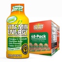 Vitamine Energie Immune+ Extra sterkte Energie Shot Mango 48 Pack, 260mg Natuurlijke Cafeïne, B-Vitaminen, Citicoline, Groene Thee, Immunity & Focus Support, Zero Sugar, Gluten-Free 1,93 fl oz