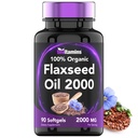 tnvitaminen Biologische Vlaszaadolie Softgels: 2000 mg - 90 Softgels 