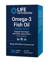 Extension de vie Omega-3 Huile de poisson Bites gommy, EPA DHA Acides gras, haute dose EPA DHA Support sous une forme délicieuse à croquer, non-OGM, sans gluten, 36 bits gommy
