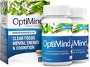 Optimind Bacopa Monnieri Brain Supplement voor Geheugen en Focus, Nootropics met Fosfatidylserine, Huperzine A, Non-GMO, Klinisch bestudeerde ingrediënten, 64 capsules