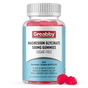 Magnesium Glycinate Gummies 500mg voor volwassenen slaapondersteuning, Kauwbare Magnesium Gummies voor vrouwen en mannen, Muscle Relief & Magnesium Supply (60 Gummies)