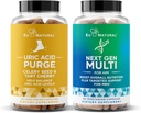 Uric Acid Purge and Next Gen Multi for Hem Bundle - Detox and Cleanse for Joint Support & Active Mobility Plus 26-in-1 Geavanceerde mannen Multivitamine