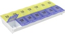 EZY DOSE (14-Day) AM/PM Pill Planner, Medicine Case, Vitamine Organizer Box, 2X-Large Locking Compartments to Secure Prescription Medication and Prevent Accidental Spilling, Color May Vary, BPA Free