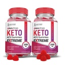 Laboratoires Justifiés (2 Pack Keto gouttes Gommies Keto ACV Extreme 2000MG Keto gouttes Gommies Keto Formule avancée vinaigre de cidre de pomme avec jus de pomme de grenade poudre B12 Vegan Non OGM 120 Gommys