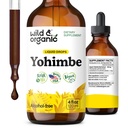 Wild & Organic Yohimbe Supplements for Men & Women - 5 mg Yohimbine Extract Tinctuur - Alcoholvrije Yohimbe Bark Drops - Vegan, Non-GMO & Sugar-Free - 4 fl oz