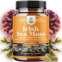 Capsules de mousse de mer d'Irlande biologique - Pilules de mousse de mer biologique avec 2100mg Servir complexe superalimentaire avec bradderwrack racine et biopérine pour peau immunitaire et support thyroïde - végétalien non-OGM (2 mois)