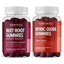 NUTRITION HAVASU Gommies à oxyde nitrique à racine L-arginine et à racine de betterave (1 mois d'approvisionnement) et gommies à racine de betterave avec COQ10 et grenade (1 mois d'approvisionnement)
