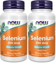 NOW Supplementen, Selenium (L-Selenomethionine) 200 mcg, Essentiële Minerale*, 90 Veg Capsules (verpakking van 2)