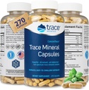 Trace Minerals Low-Sodium ConcenTrace Capsules - Supplement to Support Bone Health & Body Energy - Healthy Hydration & Electrolyte Support Supplement - 270 Capsules (90 porties)