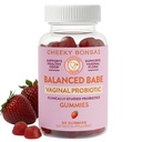 Cheeky Bonsai, Vaginale Probiotische Gummy's voor vrouwen - Evenwichtige pH, gezonde geur en Flora Ondersteuning - 5 miljard CFUs - Sappige aardbeien smaak, 60 Tellen