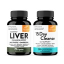 Sandhu's Liver Renew Cleanse Detox Support & 15 Day Gut Cleanse Support Supplément pour les femmes et les hommes