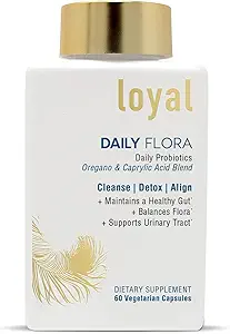 Loyal Daily Flora - Flora pH Balancing Oral Supplement - Daily Probiotics - Maintains a Healthy Gut - Balances Flora - Supports Urinary Tract (60 Capsules)