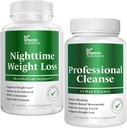 DR VITAMINE OPLOSSINGEN Nighttime vetbrander & 15 dagen reinigen voor opgeblazen & gewichtsverlies, bundel, 90 capsules