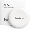 SuperSmart - Pillendoos Organisator 7 dagen met 1 knipmes voor tabletten - Reisgrootte artikel - Kleine opslag voor supplementen & medicijnen - gemakkelijk te gebruiken met 7 grote afdelingen