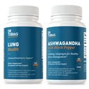 Dr. Tobias Lung Health en Ashwagandha Capsules - Longreiniging & detox voor Bronchial & Respiratory System met Calming Adaptogen Formula, Non-GMO