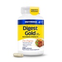 Enzymedica Digest Gold + ATPro, maximale sterkte Enzyme Formula, voorkomt opgeblazen gevoel en gas, 14 belangrijke enzymen waaronder Amylase, Protease, Lipase en Lactase, 240 capsules