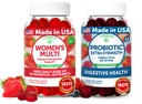 Lunakai USA Made Womens Multivitamine & Probiotic Gummies Bundle 