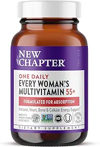 Nouveau chapitre Multivitamine féminine 50 Plus pour l'énergie cellulaire, le cœur et l'immunité Support avec 20 nutriments + Astaxanthine - Chaque jour 55+, doux sur l'estomac, 96 Comte