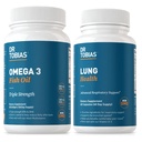 Dr. Tobias Omega 3 Visolie & Lung Health Supplementen voor hart, hersenen en immuunondersteuning, Longreiniging & detox Formule voor Bronchial & Respiratory System, 60 capsules